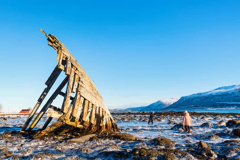 shipwrecked viking ship