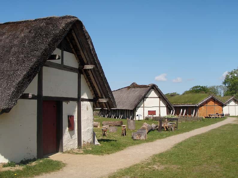 Ribe Vikinge Center in Denmark with a Viking village