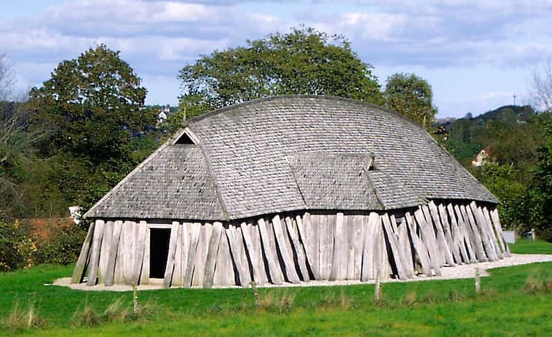 Fyrkat Viking Center in Denmark with a Viking village