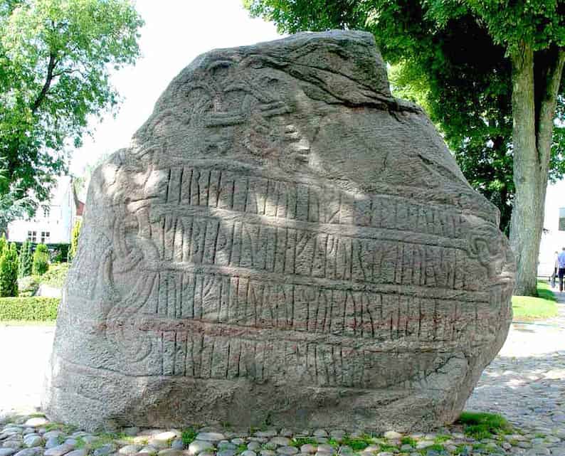 One of the Jelling Stones with an inscription about Harald