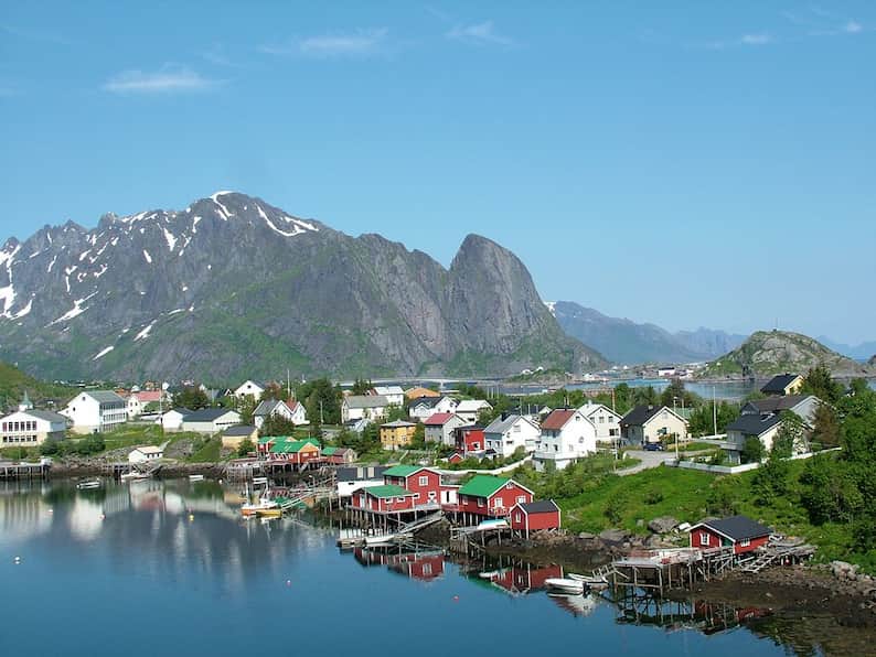 view towards a Norwegian island