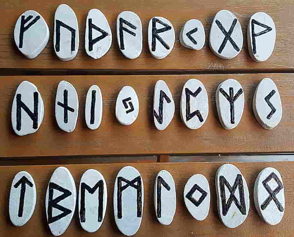 Runes with ​​Elder Futhark carved on to them