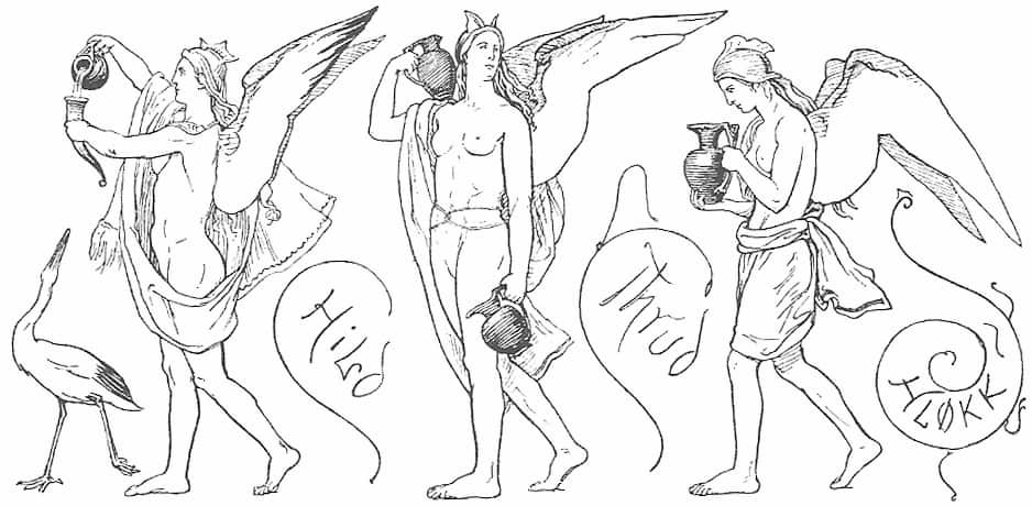 drawings of Valkyrie symbols