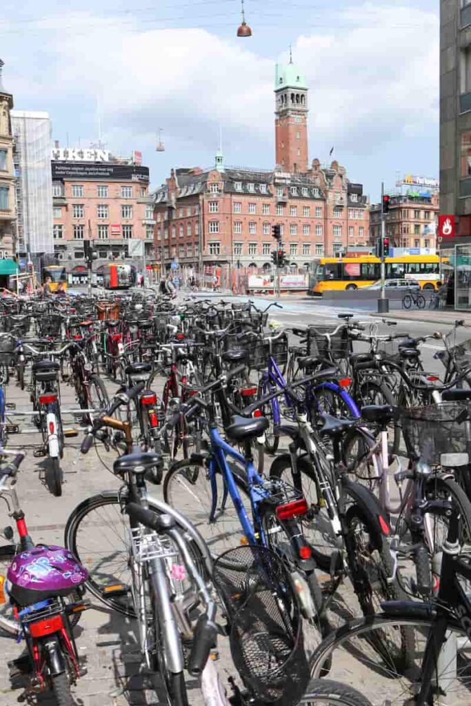 bicycles near the  Copenhagen meatpacking district